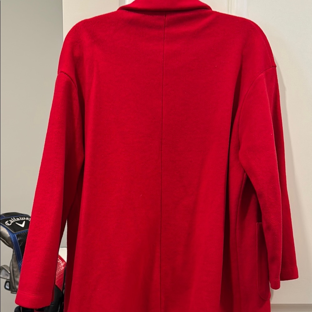Zara Red Open Front Coat - Picture 5 of 5